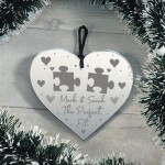Personalised Gift for Her Him Girlfriend Wife Heart Puzzle Gift