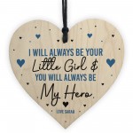 PERSONALISED Daddy Daughter Gift Little Girl Gift Wood Heart