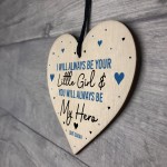 PERSONALISED Daddy Daughter Gift Little Girl Gift Wood Heart