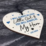 PERSONALISED Daddy Daughter Gift Little Girl Gift Wood Heart