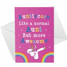 Novelty Card For Auntie Birthday Christmas A6 Card Auntie Card
