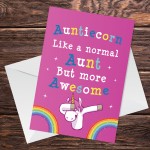 Novelty Card For Auntie Birthday Christmas A6 Card Auntie Card