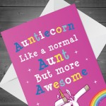 Novelty Card For Auntie Birthday Christmas A6 Card Auntie Card