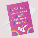 Novelty Card For Auntie Birthday Christmas A6 Card Auntie Card