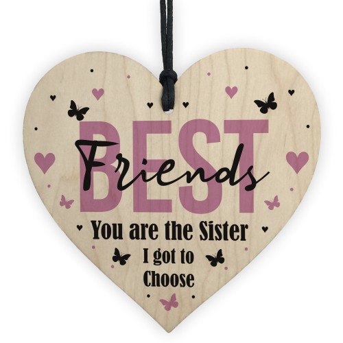Best Friend Gift Novelty Wood Heart Birthday Christmas Gift