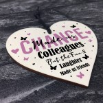 Novelty Chance Made Us Colleague Gift Hanging Wood Heart