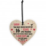 Personalised 16th Birthday Gift Wooden Heart Keepsake Funny Gift