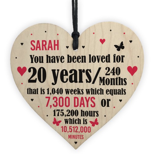 20th Anniversary Gift Personalised Heart Wedding Funny Gift