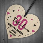 30 And Fabulous Gift Wood Heart Personalised 30th Birthday Gift