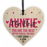 Novelty Auntie Gift Personalised Heart Birthday Christmas