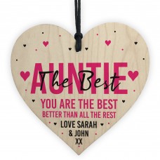 Novelty Auntie Gift Personalised Heart Birthday Christmas