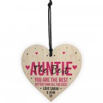 Novelty Auntie Gift Personalised Heart Birthday Christmas