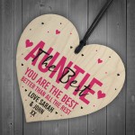 Novelty Auntie Gift Personalised Heart Birthday Christmas