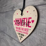 Novelty Auntie Gift Personalised Heart Birthday Christmas