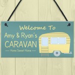 Caravan Door Sign Personalised Hanging Plaque Caravan Accessory