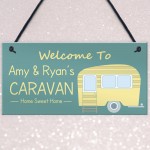 Caravan Door Sign Personalised Hanging Plaque Caravan Accessory