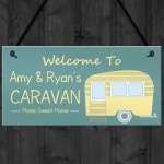 Caravan Door Sign Personalised Hanging Plaque Caravan Accessory