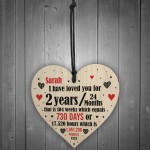 2nd Anniversary Gift Personalised Heart Wedding Gift Funny