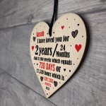 2nd Anniversary Gift Personalised Heart Wedding Gift Funny