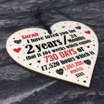 2nd Anniversary Gift Personalised Heart Wedding Gift Funny