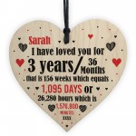 3rd Anniversary Gift Personalised Heart Wedding Funny Gift