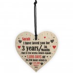 3rd Anniversary Gift Personalised Heart Wedding Funny Gift