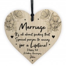 Personalised 3rd Wedding Anniversary Gift Funny Husband Wife