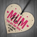 No 1 Mum Gift Personalised Hanging Heart Birthday Christmas Gift