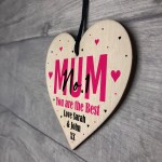 No 1 Mum Gift Personalised Hanging Heart Birthday Christmas Gift