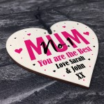 No 1 Mum Gift Personalised Hanging Heart Birthday Christmas Gift