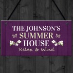 Hanging Summerhouse Sign Garden Plaque Home Decor Family Gift