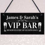 Vip Bar Personalised Hanging Decor Sign For Home Bar Man Cave