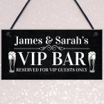 Vip Bar Personalised Hanging Decor Sign For Home Bar Man Cave