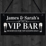 Vip Bar Personalised Hanging Decor Sign For Home Bar Man Cave