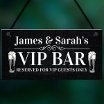 Vip Bar Personalised Hanging Decor Sign For Home Bar Man Cave