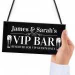 Vip Bar Personalised Hanging Decor Sign For Home Bar Man Cave