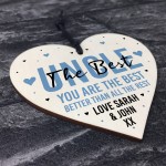 Novelty Uncle Gift Personalised Hanging Heart Birthday Christmas