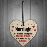 Marriage Special Person To Annoy For A Lifetime Funny Wood Heart
