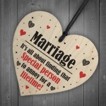 Marriage Special Person To Annoy For A Lifetime Funny Wood Heart