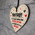 Marriage Special Person To Annoy For A Lifetime Funny Wood Heart