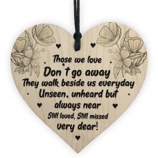Memorial Hanging Heart Sign Bereavement Remembrance Poem Mum Dad