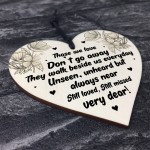 Memorial Hanging Heart Sign Bereavement Remembrance Poem Mum Dad