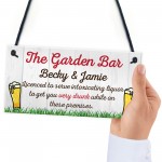 Personalised Garden Bar Beer Backyard Shed Sign Wall Plaque Pub