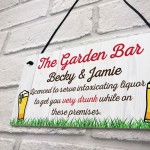 Personalised Garden Bar Beer Backyard Shed Sign Wall Plaque Pub