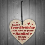 Funny Birthday Gift For Girlfriend Wife Wood Heart Rude Birthday