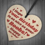 Funny Birthday Gift For Girlfriend Wife Wood Heart Rude Birthday