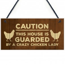 Novelty Chicken Sign Funny Coop Hen House Plaque For Garden Gate