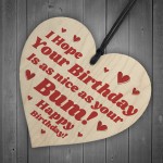 Funny Birthday Gift For Your Girlfriend Wife Novelty Wood Heart