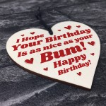 Funny Birthday Gift For Your Girlfriend Wife Novelty Wood Heart