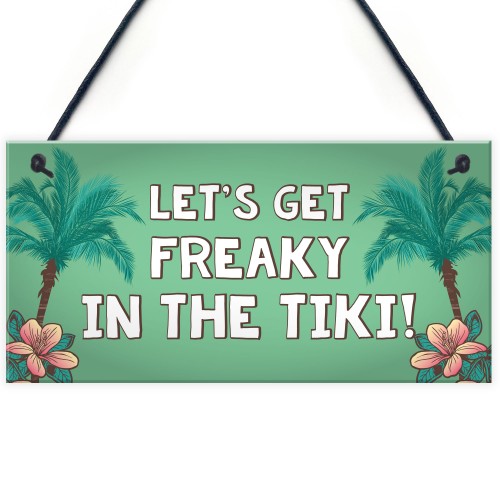 Freaky In The Tiki Novelty Hanging Tiki Bar Decor Signs For Home
